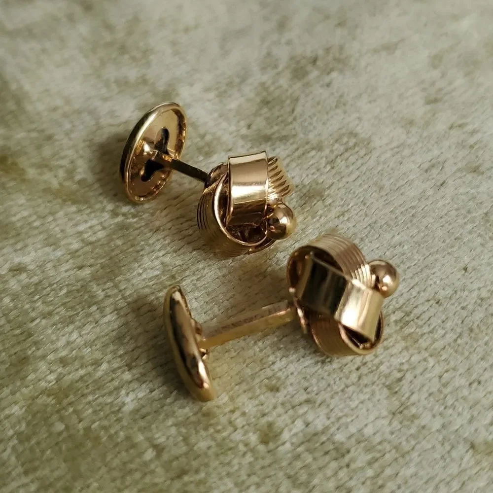 Pierre Cardin | Gold Tone Knot Cufflinks